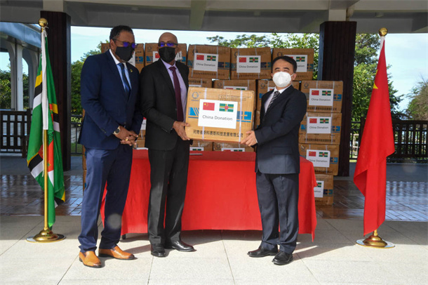 CHINA DONATES FACIAL MASKS TO DOMINICA